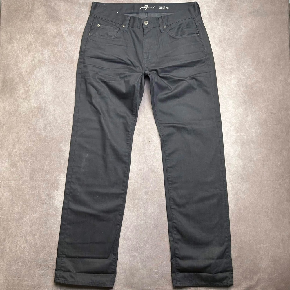 7 For All Mankind Austyn Men's 34x34 Relaxed Straight Leg Gray Jeans USA